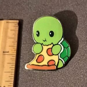 Pokemon Squirtle Eating Pepperoni Pizza Animated Enamel Collectible Lapel Pin